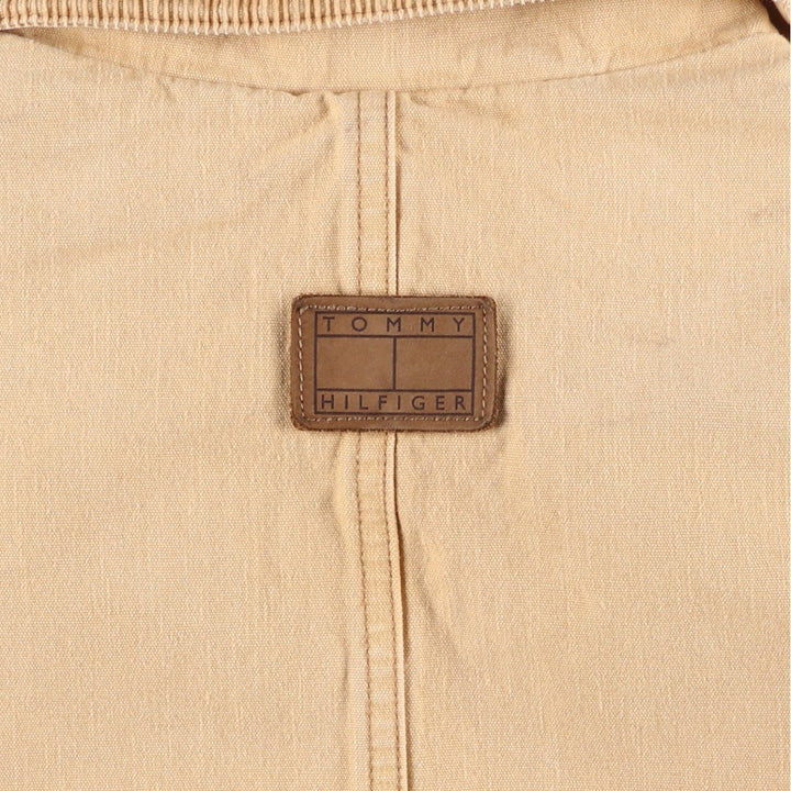 Vintage 90'S Tommy Hilfiger Jeans Duck Work Jacket, Men's Size L cotton Beige type Vintage Second Hand