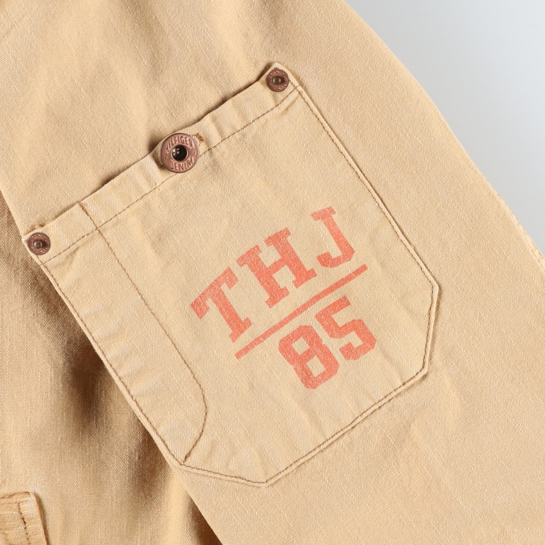 Vintage 90'S Tommy Hilfiger Jeans Duck Work Jacket, Men's Size L cotton Beige type Vintage Second Hand