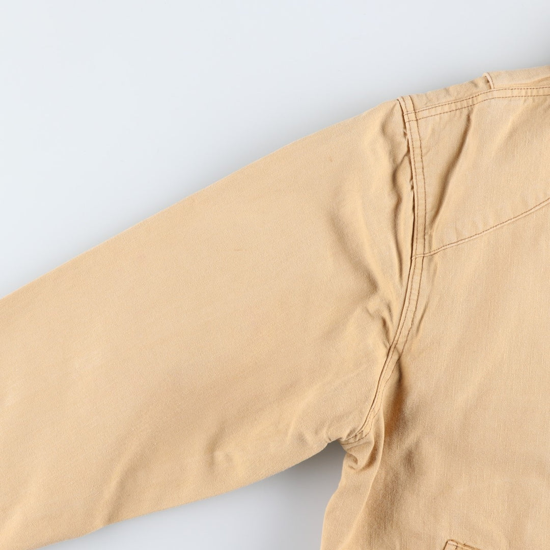 Vintage 90'S Tommy Hilfiger Jeans Duck Work Jacket, Men's Size L cotton Beige type Vintage Second Hand