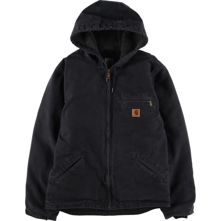 Carhartt Sierra Jacket, Padded Duck Full-Zip Hoodie, Men's Size Medium cotton black type Vintage Second Hand