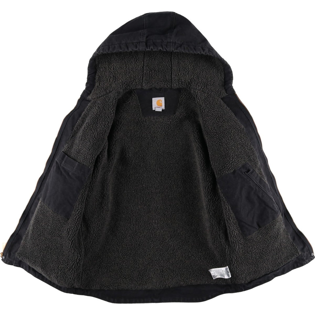 Carhartt Sierra Jacket, Padded Duck Full-Zip Hoodie, Men's Size Medium cotton black type Vintage Second Hand