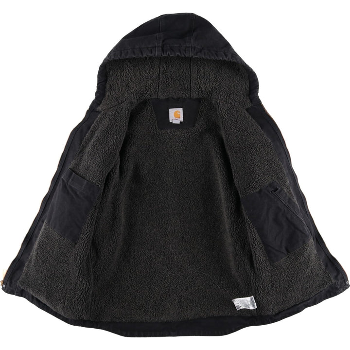 Carhartt Sierra Jacket, Padded Duck Full-Zip Hoodie, Men's Size Medium cotton black type Vintage Second Hand