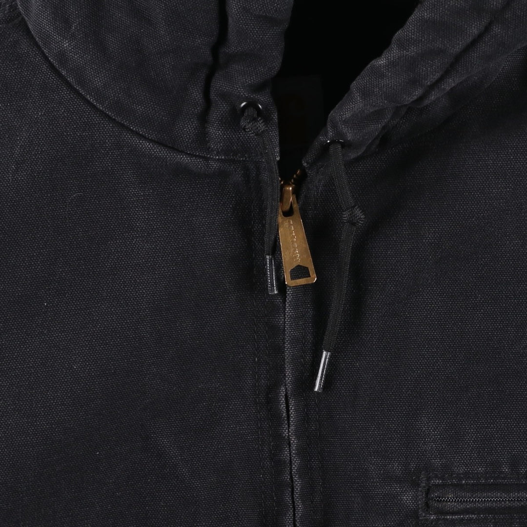 Carhartt Sierra Jacket, Padded Duck Full-Zip Hoodie, Men's Size Medium cotton black type Vintage Second Hand