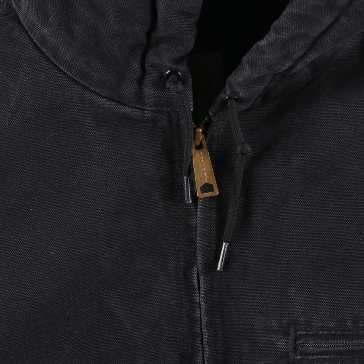 Carhartt Sierra Jacket, Padded Duck Full-Zip Hoodie, Men's Size Medium cotton black type Vintage Second Hand