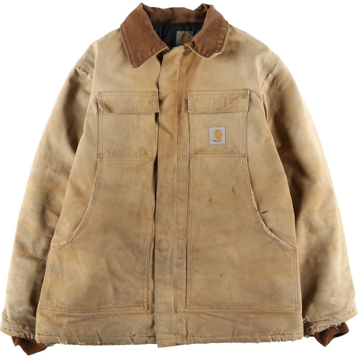 Carhartt Traditional Padded Duck Work Jacket, Men's Size L unclear Beige type Vintage Second Hand