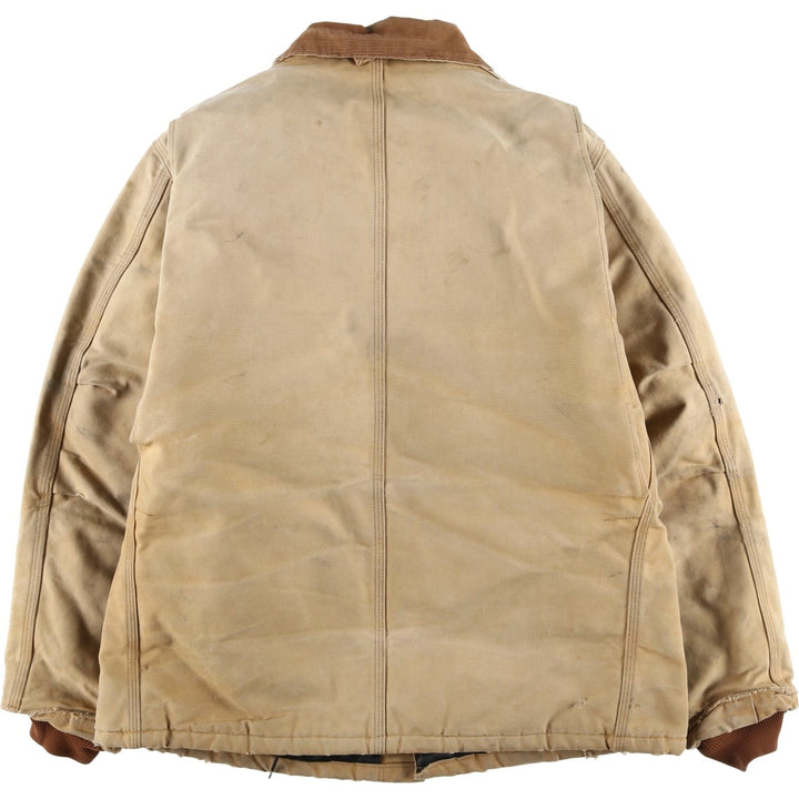 Carhartt Traditional Padded Duck Work Jacket, Men's Size L unclear Beige type Vintage Second Hand
