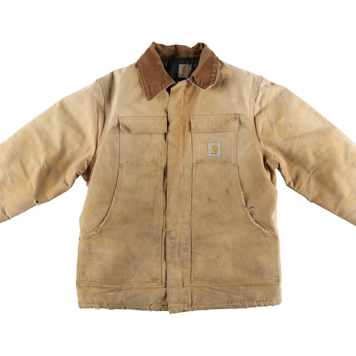 Carhartt Traditional Padded Duck Work Jacket, Men's Size L unclear Beige type Vintage Second Hand