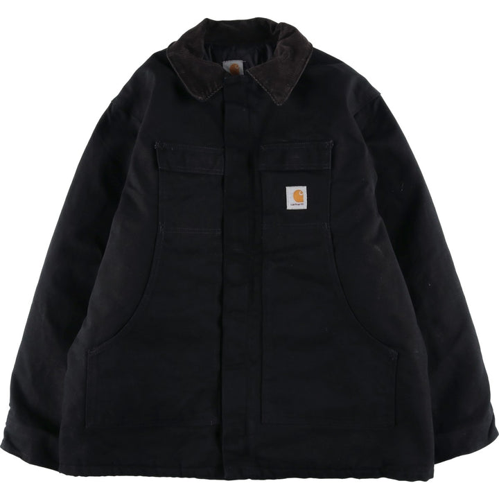 2000'S Carhartt Traditional Padded Duck Work Jacket, Made in USA, Men's Size XL cotton black type Vintage Second Hand
