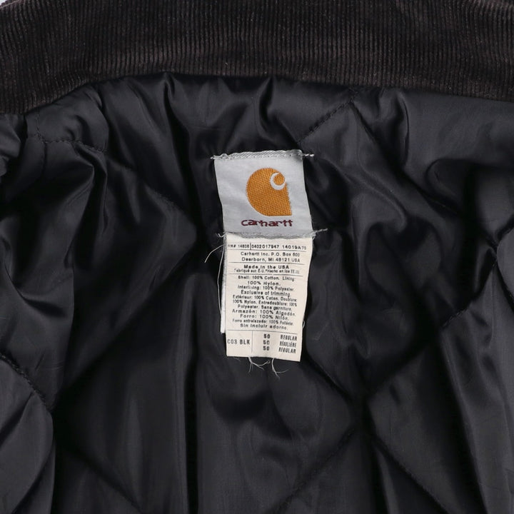 2000'S Carhartt Traditional Padded Duck Work Jacket, Made in USA, Men's Size XL cotton black type Vintage Second Hand