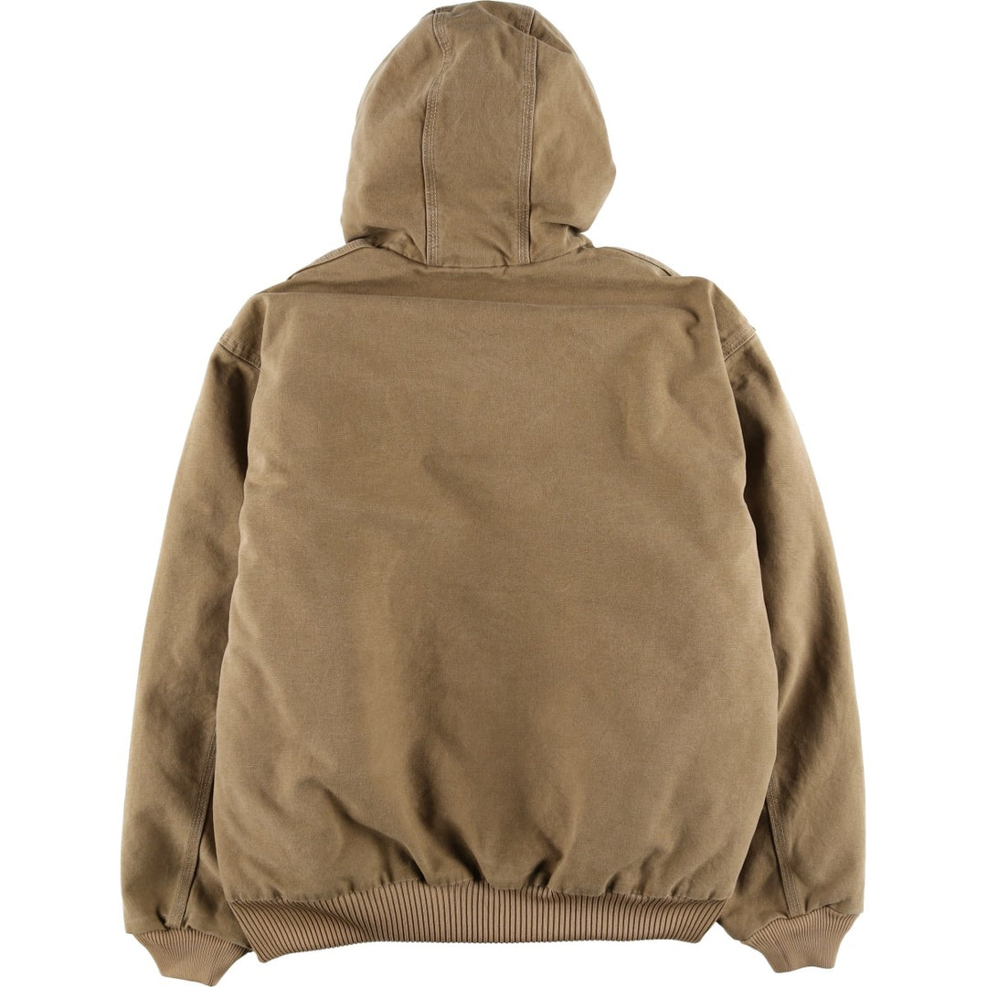 Carhartt Active Jacket, Padded Duck Full-Zip Hoodie, Men's XL cotton brown type Vintage Second Hand