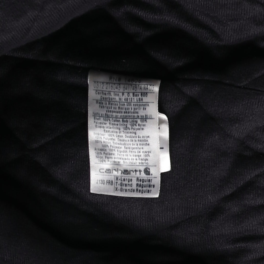 Carhartt Active Jacket, Padded Duck Full-Zip Hoodie, Men's XL cotton brown type Vintage Second Hand