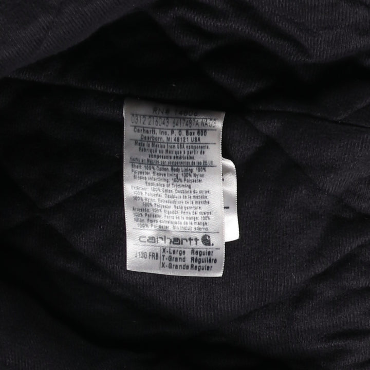 Carhartt Active Jacket, Padded Duck Full-Zip Hoodie, Men's XL cotton brown type Vintage Second Hand