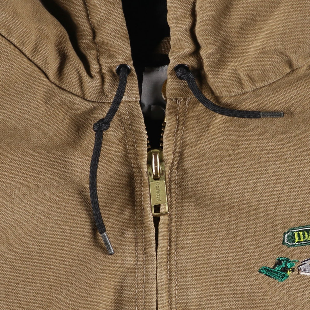 Carhartt Active Jacket, Padded Duck Full-Zip Hoodie, Men's XL cotton brown type Vintage Second Hand