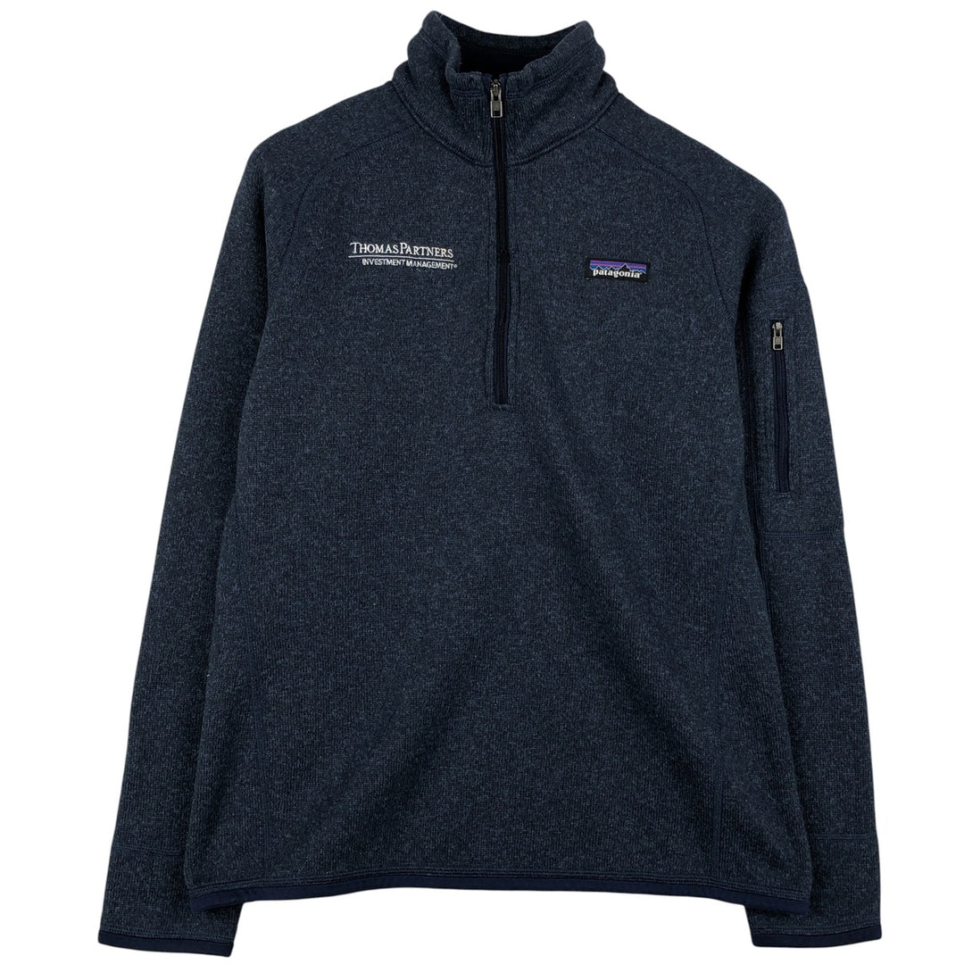Patagonia Better Sweater Pullover 25617SP18 Half-Zip Fleece Pullover, Women's Size Medium polyester navy blue type Vintage Second Hand