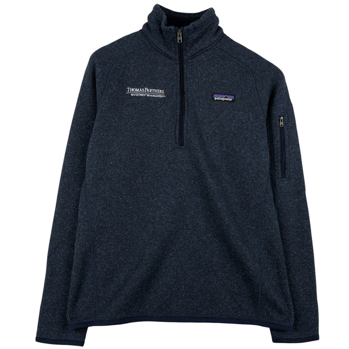 Patagonia Better Sweater Pullover 25617SP18 Half-Zip Fleece Pullover, Women's Size Medium polyester navy blue type Vintage Second Hand