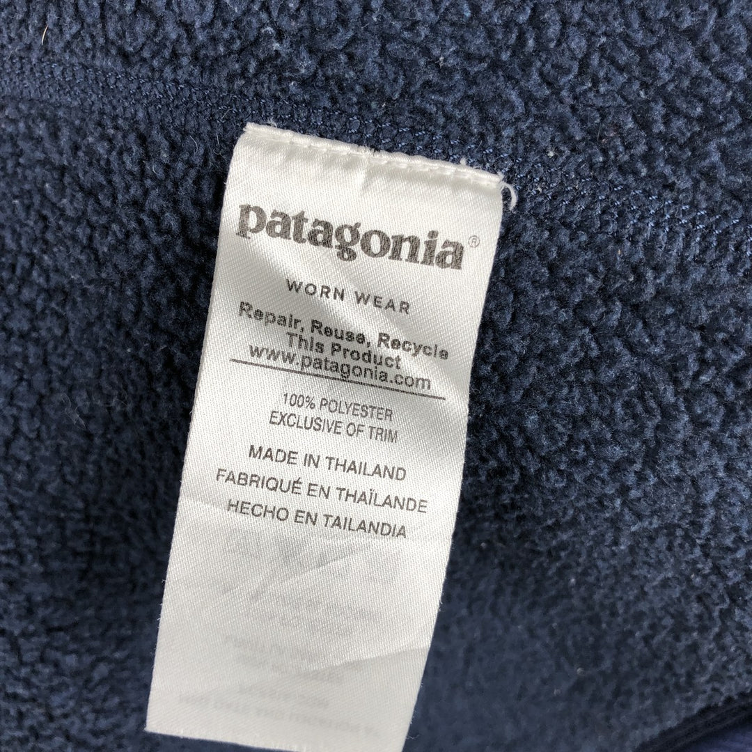 Patagonia Better Sweater Pullover 25617SP18 Half-Zip Fleece Pullover, Women's Size Medium polyester navy blue type Vintage Second Hand
