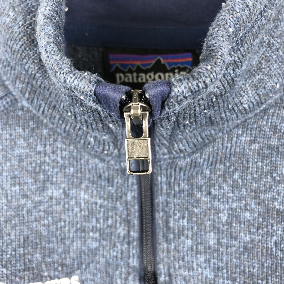 Patagonia Better Sweater Pullover 25617SP18 Half-Zip Fleece Pullover, Women's Size Medium polyester navy blue type Vintage Second Hand