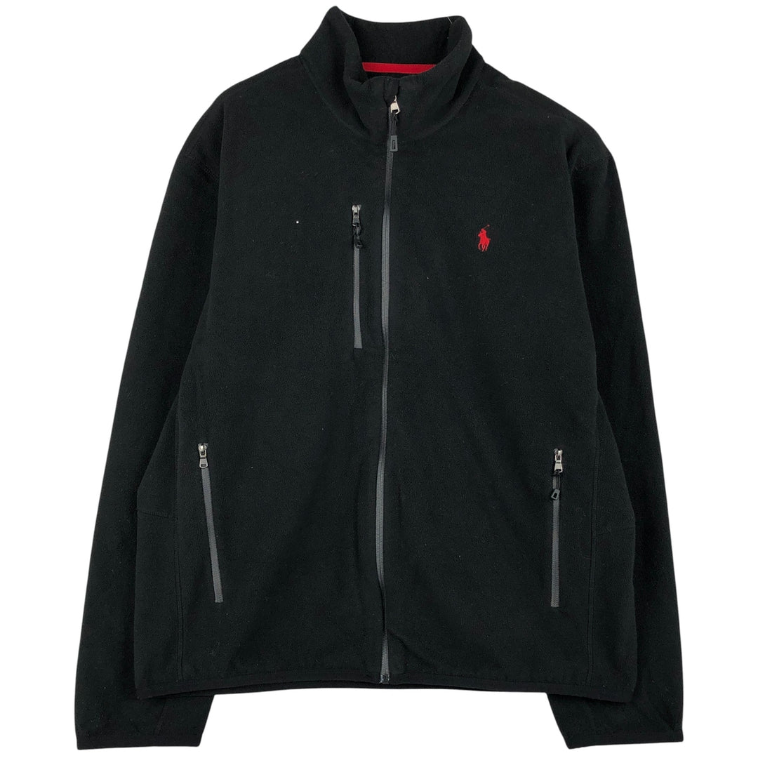 Ralph Lauren POLO RALPH LAUREN PREFORMANCE fleece jacket, men's size L polyester black type Vintage Second Hand