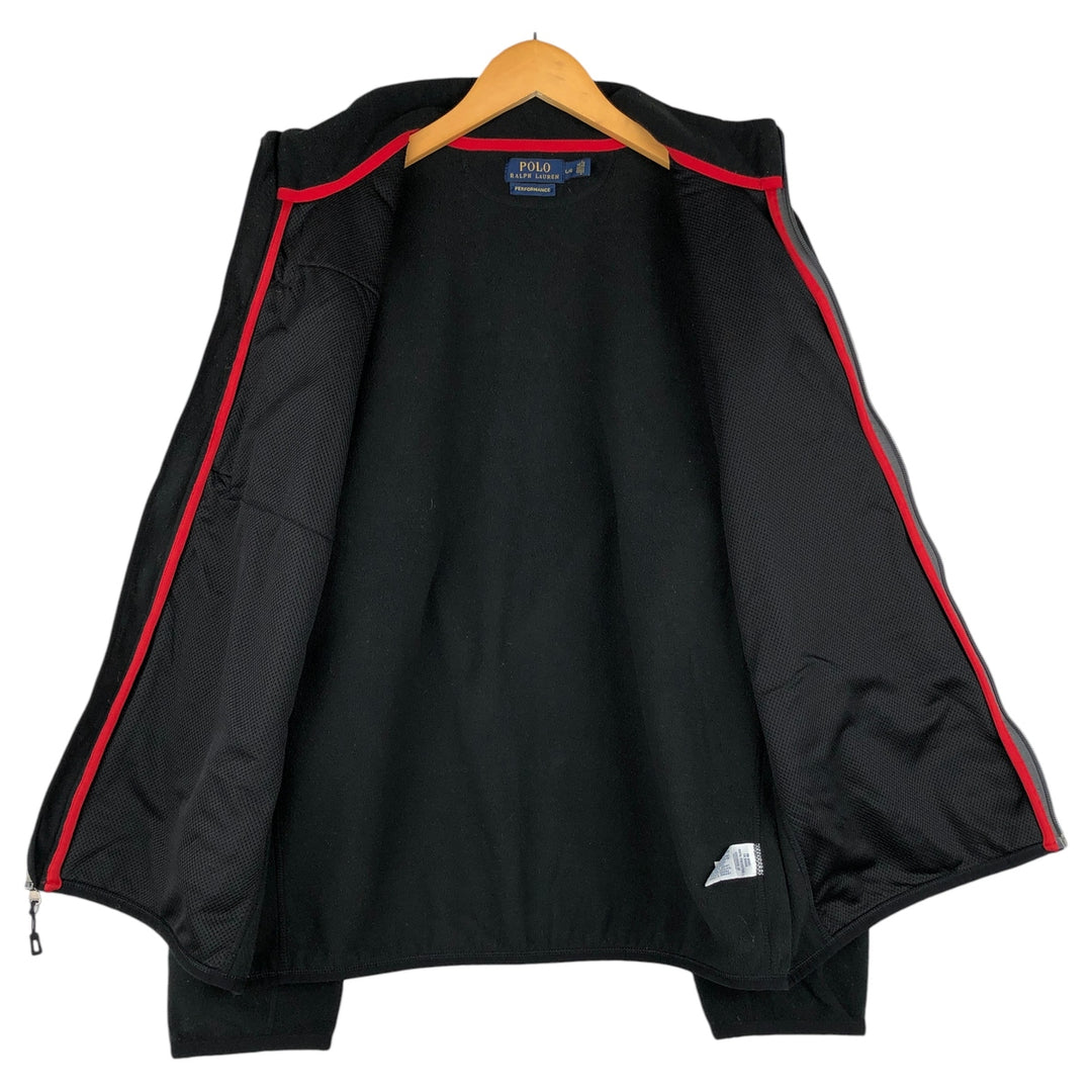 Ralph Lauren POLO RALPH LAUREN PREFORMANCE fleece jacket, men's size L polyester black type Vintage Second Hand