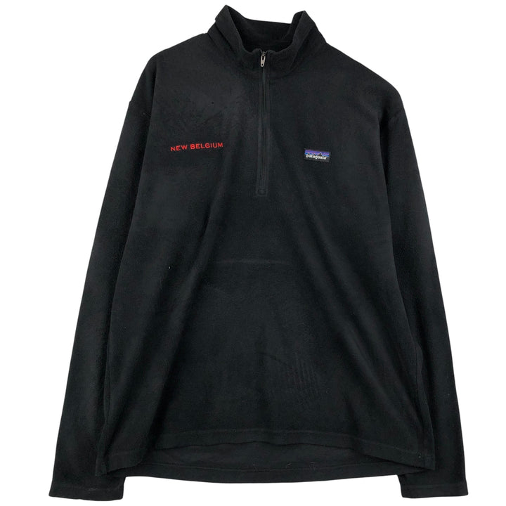 Patagonia Synchilla Micro D Half-Zip Fleece Pullover (26267FA14), Men's Size L polyester black type Vintage Second Hand