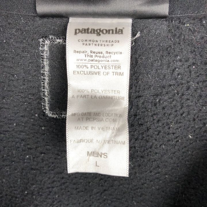 Patagonia Synchilla Micro D Half-Zip Fleece Pullover (26267FA14), Men's Size L polyester black type Vintage Second Hand