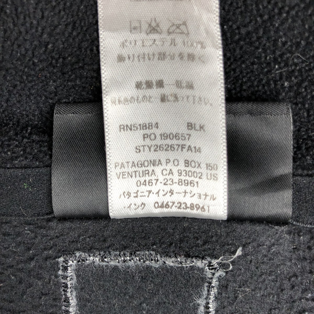 Patagonia Synchilla Micro D Half-Zip Fleece Pullover (26267FA14), Men's Size L polyester black type Vintage Second Hand