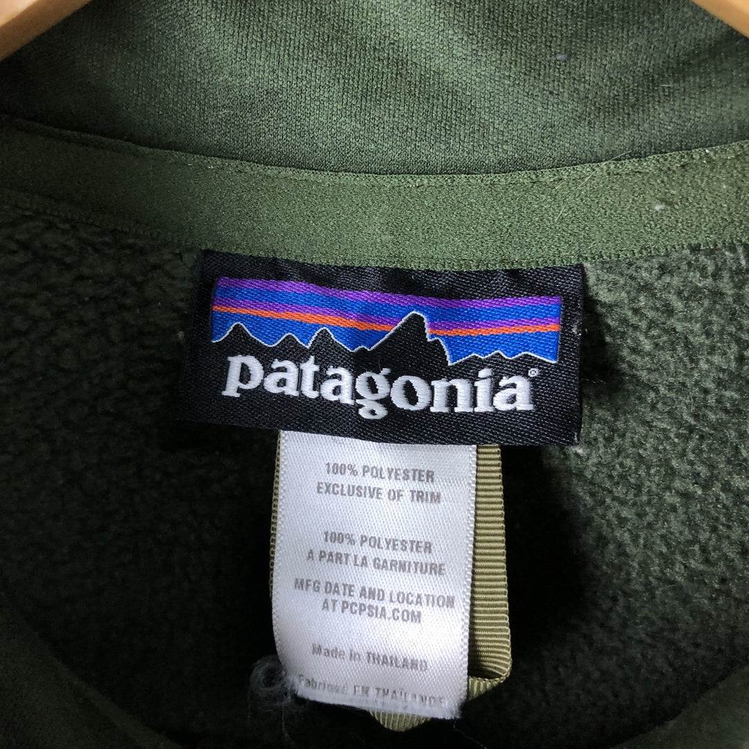 Patagonia Better Sweater 25521FA13 Half-Zip Fleece Pullover, Men's Size Small polyester Khaki type Vintage Second Hand