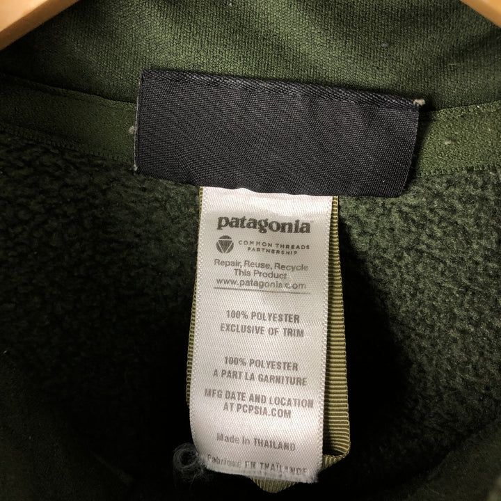 Patagonia Better Sweater 25521FA13 Half-Zip Fleece Pullover, Men's Size Small polyester Khaki type Vintage Second Hand