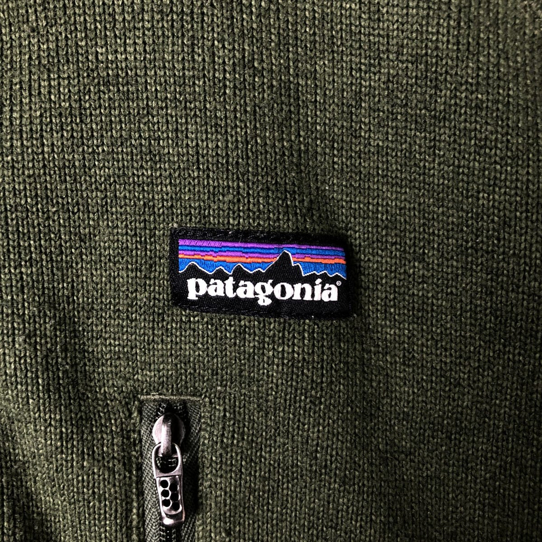 Patagonia Better Sweater 25521FA13 Half-Zip Fleece Pullover, Men's Size Small polyester Khaki type Vintage Second Hand