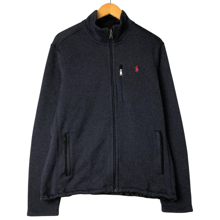 Ralph Lauren POLO RALPH LAUREN fleece jacket, men's size L polyester navy blue type Vintage Second Hand