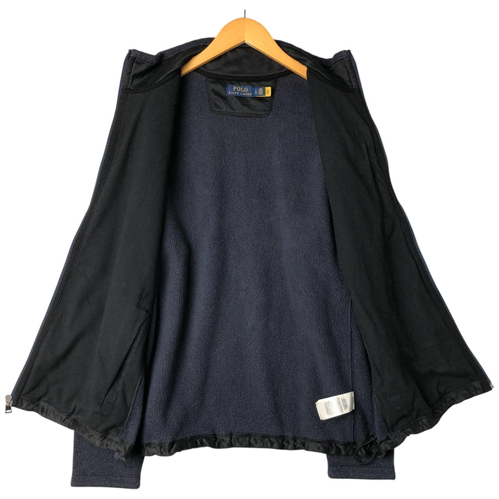 Ralph Lauren POLO RALPH LAUREN fleece jacket, men's size L polyester navy blue type Vintage Second Hand