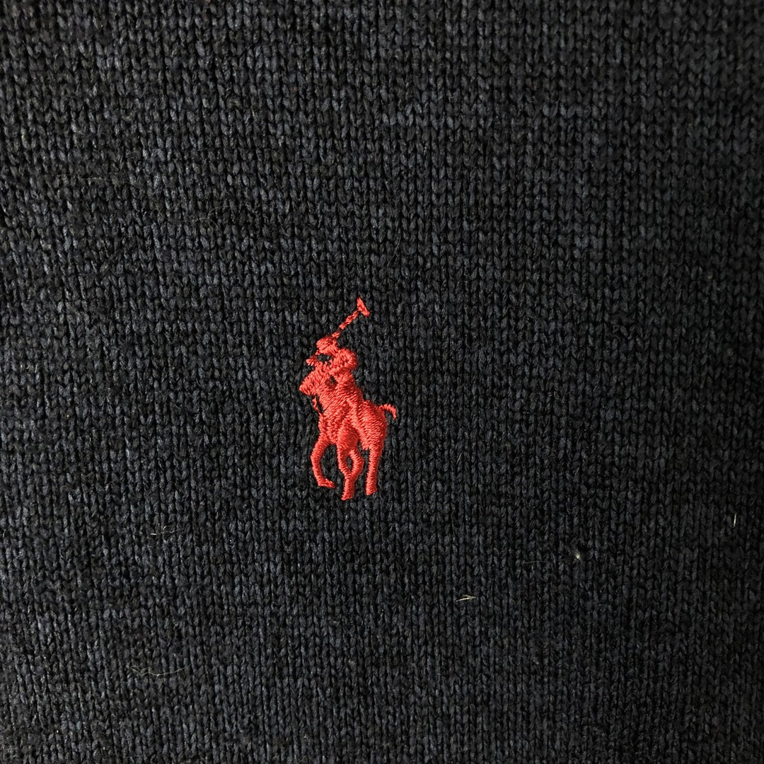 Ralph Lauren POLO RALPH LAUREN fleece jacket, men's size L polyester navy blue type Vintage Second Hand