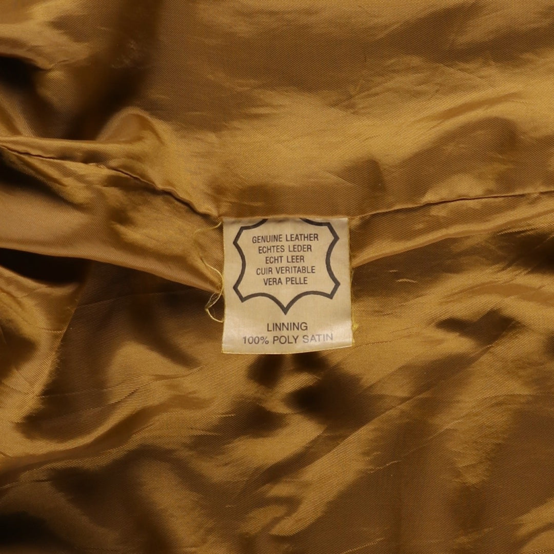 VERA PELLE Men's Vintage Collared Suede Leather Blouson (Size L) Genuine Leather Suede Leather brown type Vintage Second Hand