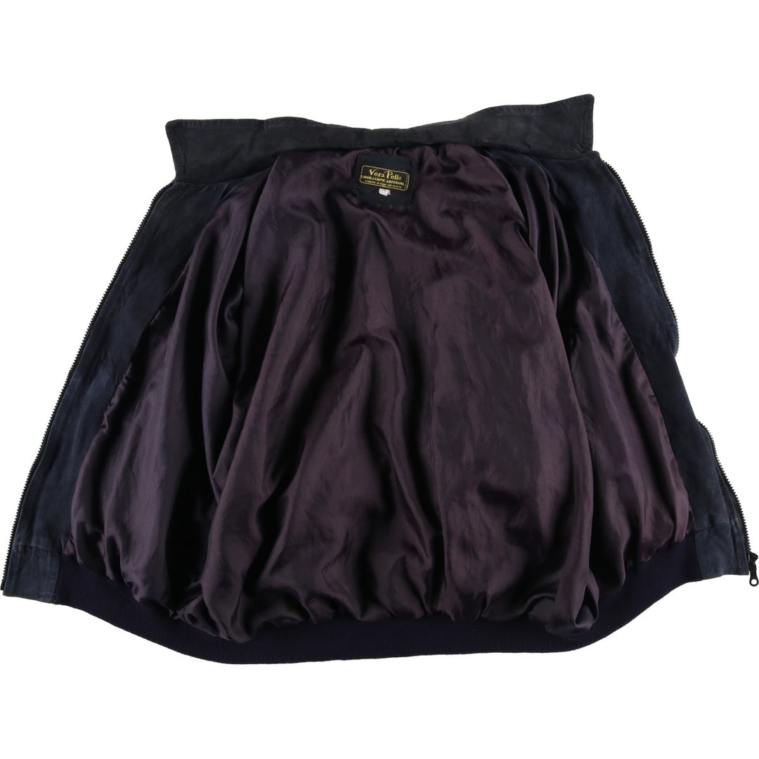 Vintage VERA PELLE suede leather jacket, made in Italy, size L, men's size L unclear black type Vintage Second Hand