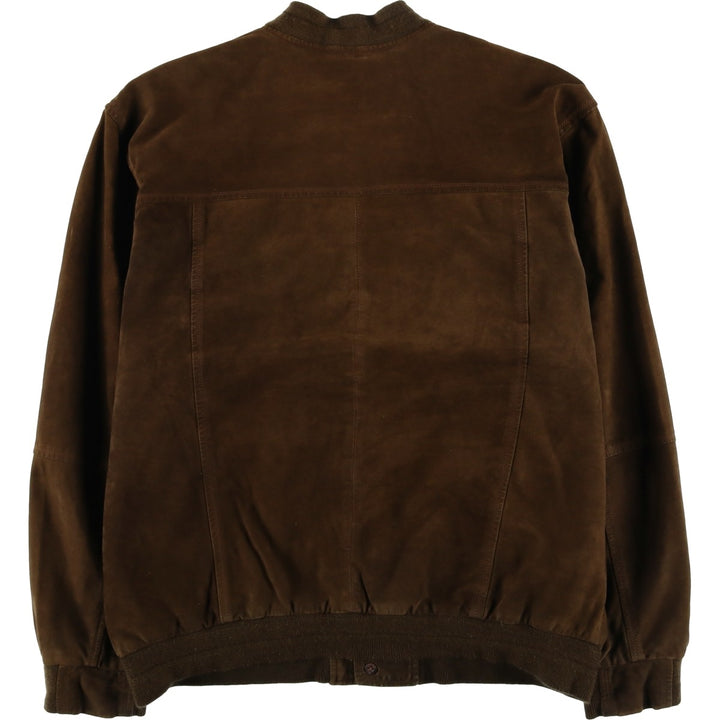 HI-BUXTER suede leather blouson, men's size M, vintage Genuine Leather Suede Leather brown type Vintage Second Hand