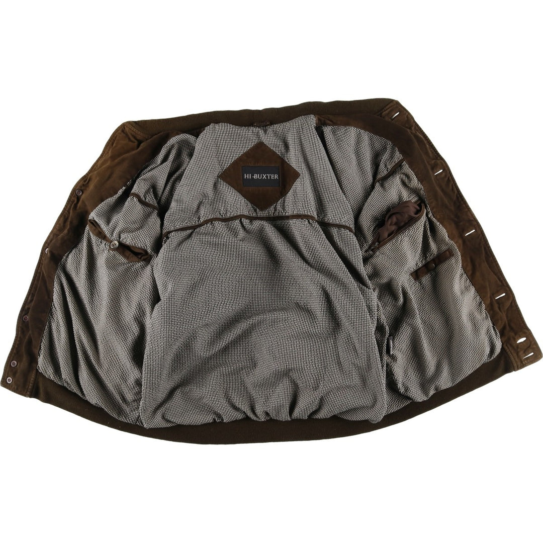 HI-BUXTER suede leather blouson, men's size M, vintage Genuine Leather Suede Leather brown type Vintage Second Hand