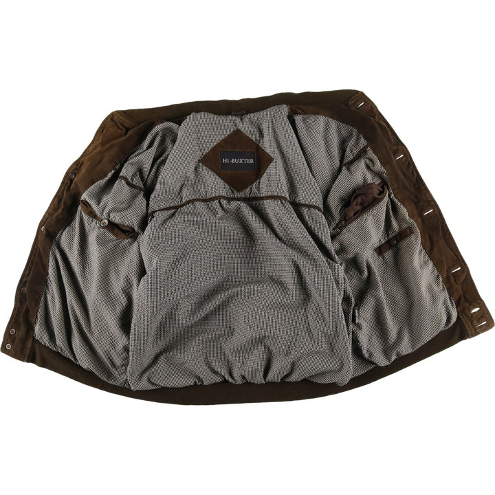HI-BUXTER suede leather blouson, men's size M, vintage Genuine Leather Suede Leather brown type Vintage Second Hand