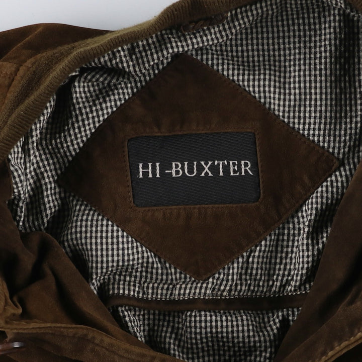 HI-BUXTER suede leather blouson, men's size M, vintage Genuine Leather Suede Leather brown type Vintage Second Hand