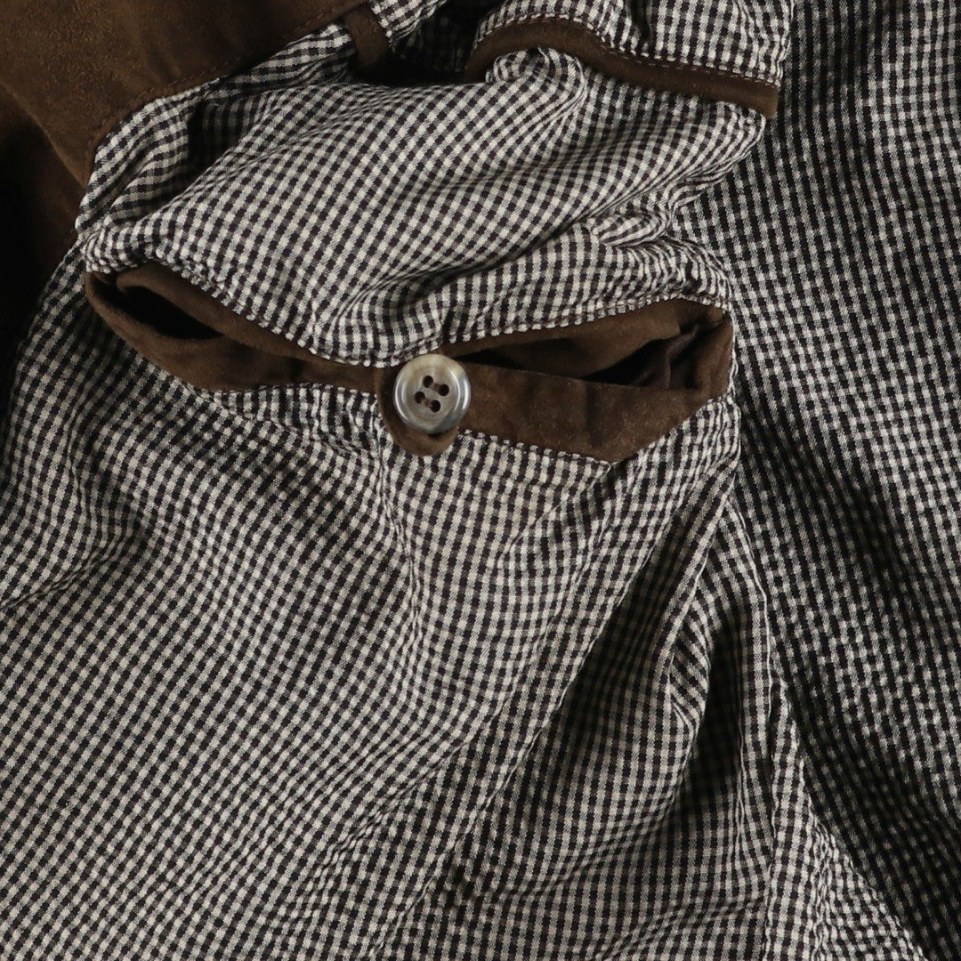 HI-BUXTER suede leather blouson, men's size M, vintage Genuine Leather Suede Leather brown type Vintage Second Hand