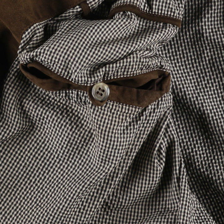 HI-BUXTER suede leather blouson, men's size M, vintage Genuine Leather Suede Leather brown type Vintage Second Hand