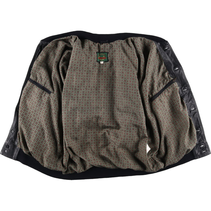 Sanderson suede leather jacket, men's size L, vintage Genuine Leather Suede Leather black type Vintage Second Hand