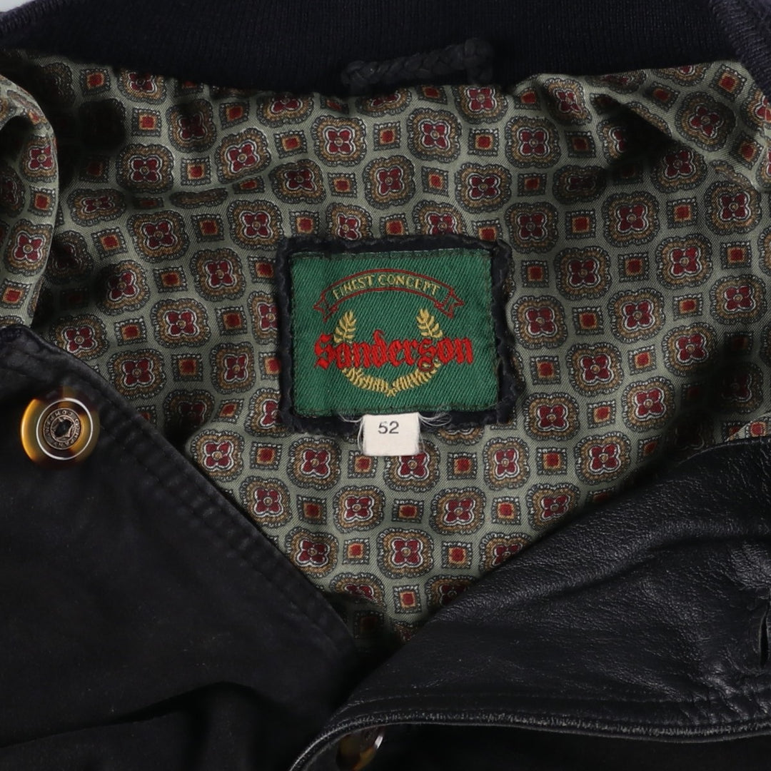 Sanderson suede leather jacket, men's size L, vintage Genuine Leather Suede Leather black type Vintage Second Hand