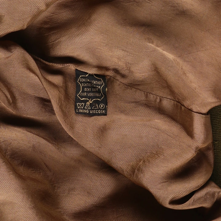 Vintage suede leather blouson, size L, for men Genuine Leather Suede Leather brown type Vintage Second Hand