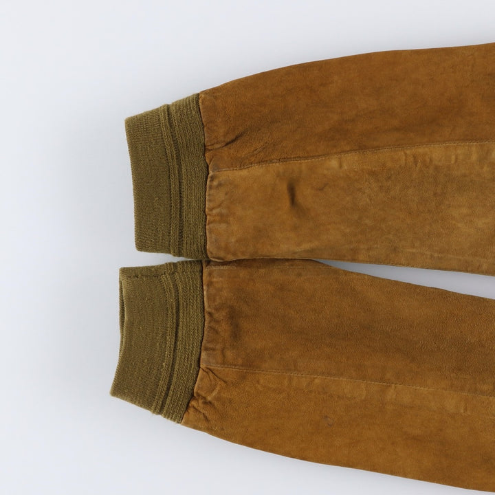 Vintage suede leather blouson, size L, for men Genuine Leather Suede Leather brown type Vintage Second Hand