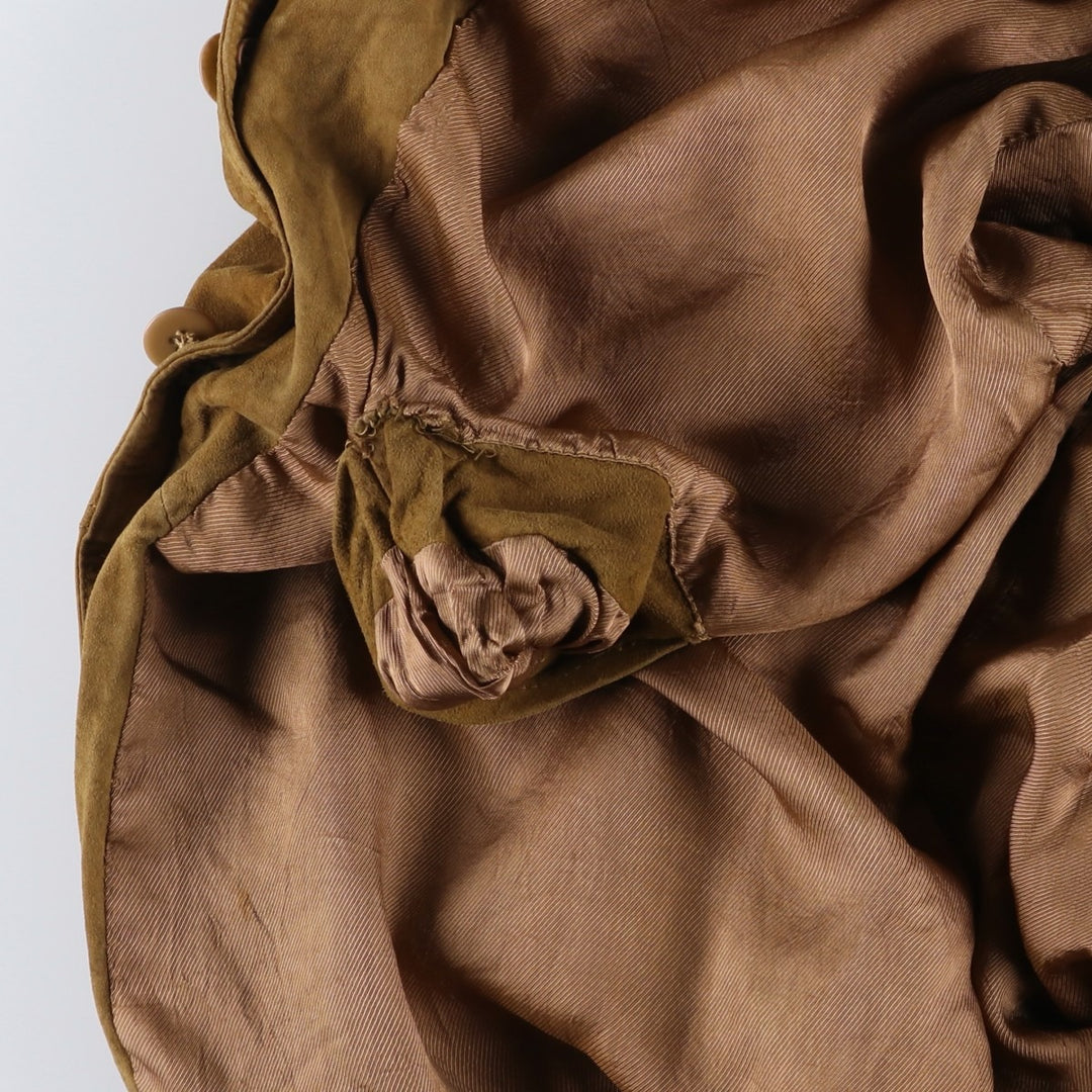 Vintage suede leather blouson, size L, for men Genuine Leather Suede Leather brown type Vintage Second Hand