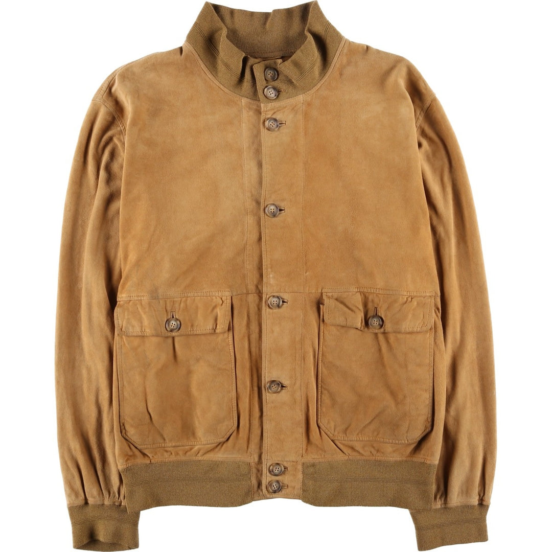 Vintage COMPAGNIA DELLE PELLI Balster Jacket, Suede Leather Blouson, Men's Size L unclear Beige type Vintage Second Hand