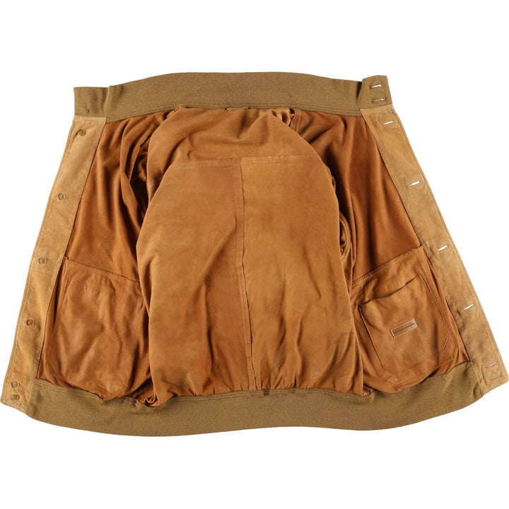 Vintage COMPAGNIA DELLE PELLI Balster Jacket, Suede Leather Blouson, Men's Size L unclear Beige type Vintage Second Hand