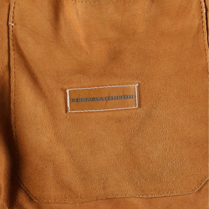 Vintage COMPAGNIA DELLE PELLI Balster Jacket, Suede Leather Blouson, Men's Size L unclear Beige type Vintage Second Hand