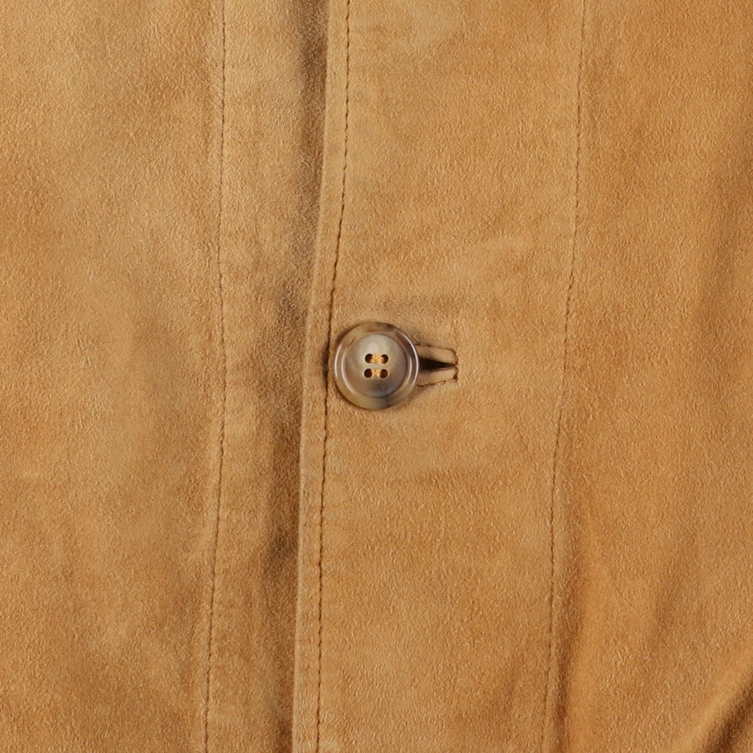 Vintage COMPAGNIA DELLE PELLI Balster Jacket, Suede Leather Blouson, Men's Size L unclear Beige type Vintage Second Hand
