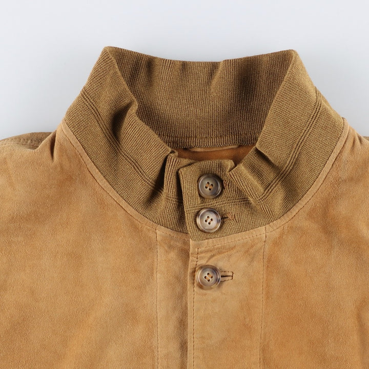 Vintage COMPAGNIA DELLE PELLI Balster Jacket, Suede Leather Blouson, Men's Size L unclear Beige type Vintage Second Hand